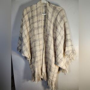 Handmade Woven USA Made Poncho/Shawl Loose Open Front